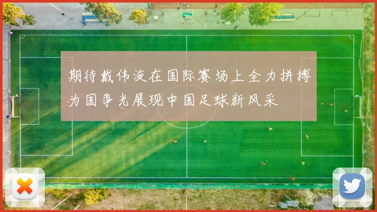 期待戴伟浚在国际赛场上全力拼搏为国争光展现中国足球新风采